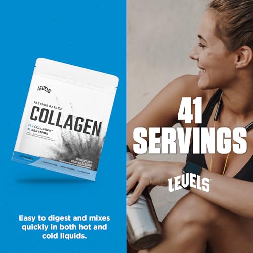 Levels Collagen Peptides, No Artificial Ingredients, 11G of Collagen, Unflavored, 1LB
