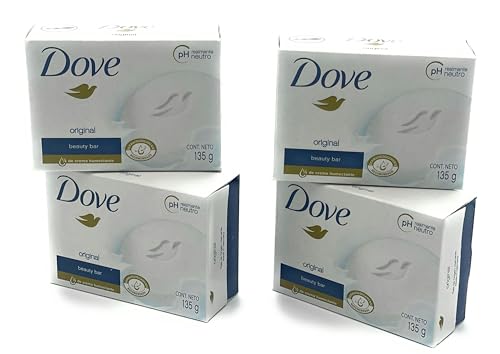Dove Original Beauty Bar Soap 4 X 135g/4.75oz., Pack Of 4 (STANDARD, 4, Count)