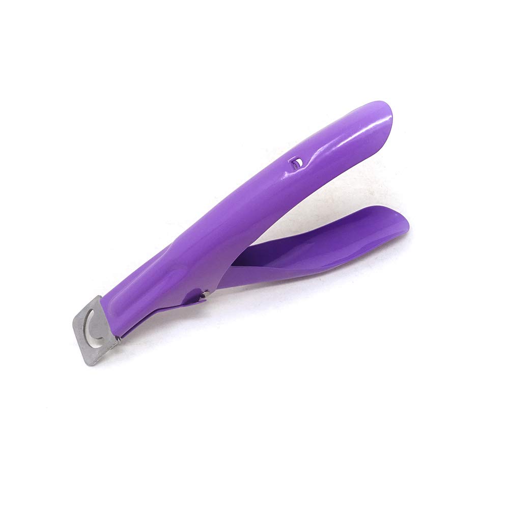 Deep Purple : Yueton Color Coated Stainless Steel False Nail Tip Clipper Cutter Trimmer Manicure Pedicure Nail Art Tool (Deep Purple)