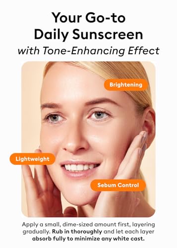 MISSHA All Around Vita C Sunscreen SPF 50/2.36 Fl Oz - Korean Sunscreen for face with Vitamin C for Even Tone, Lightweight, Non-Sticky, Sebum Control