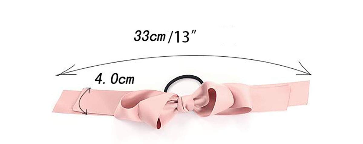 6 PCS Women Lady Satin Ribbon Bow Hair Rope Head Wrap Headbands Elastics Hair Tie Ponytail Holders Hair Accessories Headdress