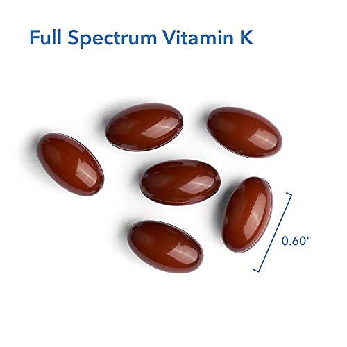 Allergy Research Group Full Spectrum Vitamin K - Vitamin K1 and K2 Supplement, Vitamin K Complex, MK-4, MK-7, Vitamin D3, Vitamin A - 90 Count