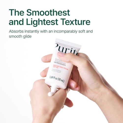 PURITO Sun Day Adventure Korean Sunscreen Smoothest and Lightest Texture Broad Spectrum SPF 50 UVA & UVB Protection No White Cast Oil Free For All Skin Types Vegan Daily Skin Care 50ml, 1.69 fl.oz