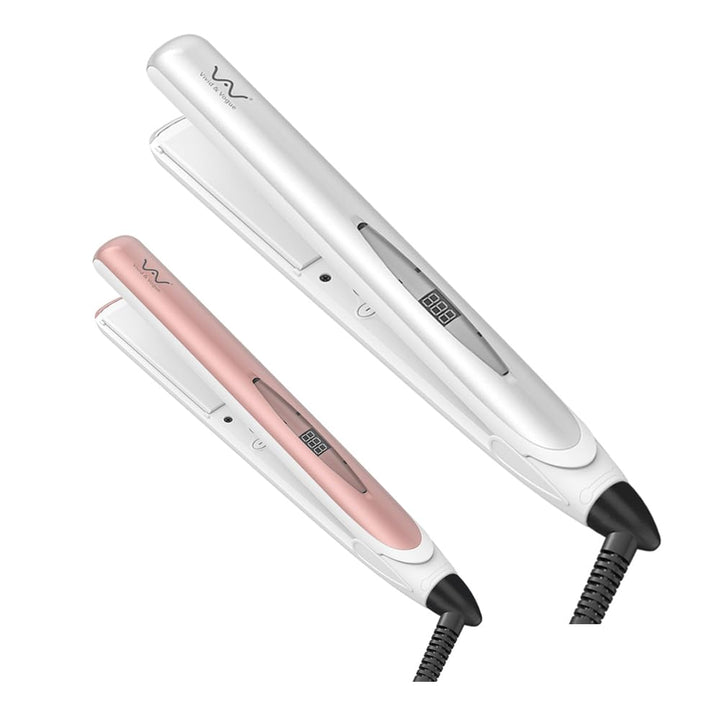 Vav Hair Straighter 1in. Floating Ceramic Plates Hair Flat Iron Constant Temp 410 F