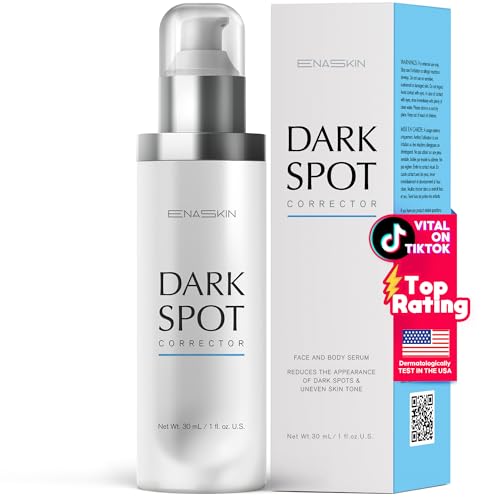 EnaSkin Dark Spot Remover Face & Body Serum: Age Spot Sun Spot Freckles Melasma Brown Spot - Advanced Formula with Niacinamide for Women and Men (1.0 Fl Oz)