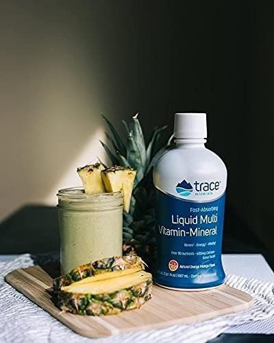 Trace Minerals Liquid Multi Vitamin-Mineral - Aid Body Mineral Health - Vitamin & Mineral Liquid Supplement - Supports Healthy Bones & Muscles - Natural Orange Mango, 30 fl oz (30 Servings)