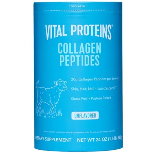 Vital Proteins Natural Whole Nutrition Collagen Peptides - Pasture Raised, Grass Fed, Paleo Friendly, Gluten Free, Single Ingredient - 24 Ounce