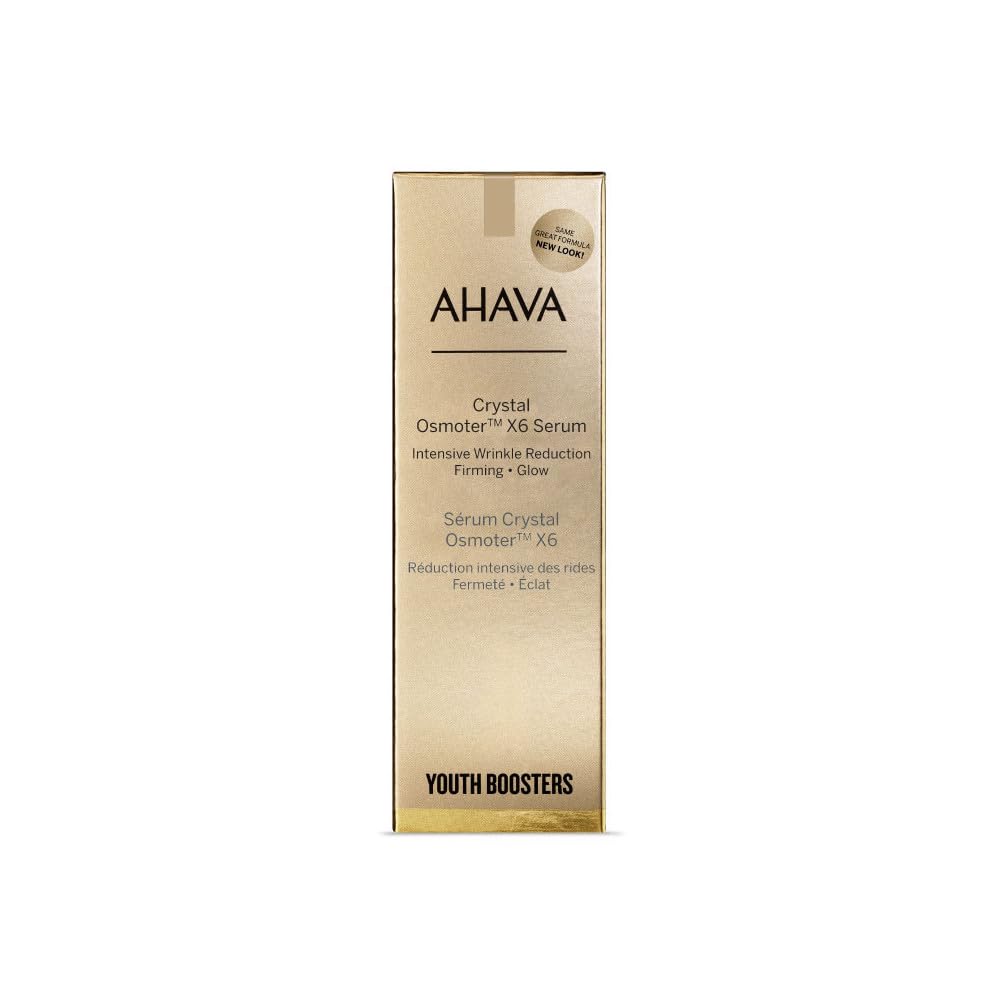 AHAVA Crystal Osmoter X6 Serum - Revolutionary Youth Booster & Intense Wrinkle Reduction, Enhances Youthful Glow & Firming, Enriched with Exclusive Blend of Dead Sea Osmoter & Jojoba Oil, 1 Fl.Oz