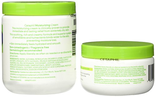 Cetaphil Cream - 2 Pack - 28.8 Oz Total - 20 Oz Jar and 8.8 Oz Jar