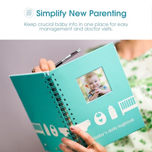 Pearhead Baby’s Daily Log Book, 50 Easy to Fill Pages to Track and Monitor Your Baby’s Schedule, Baby Care Planner for Newborns, Nursing, Sleep, Feeding, Diapers, Pumping, Gift for New Moms