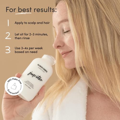 Jupiter Anti-Dandruff Shampoo, for Women & Men, Physician-Formulated for Flaky, Itchy, Oily, Dry Scalp, Vegan, Sulfate-Free, Color-Safe, & Paraben-Free, Anti-Dandruff Shampoo with Zinc, 9.5 fl oz