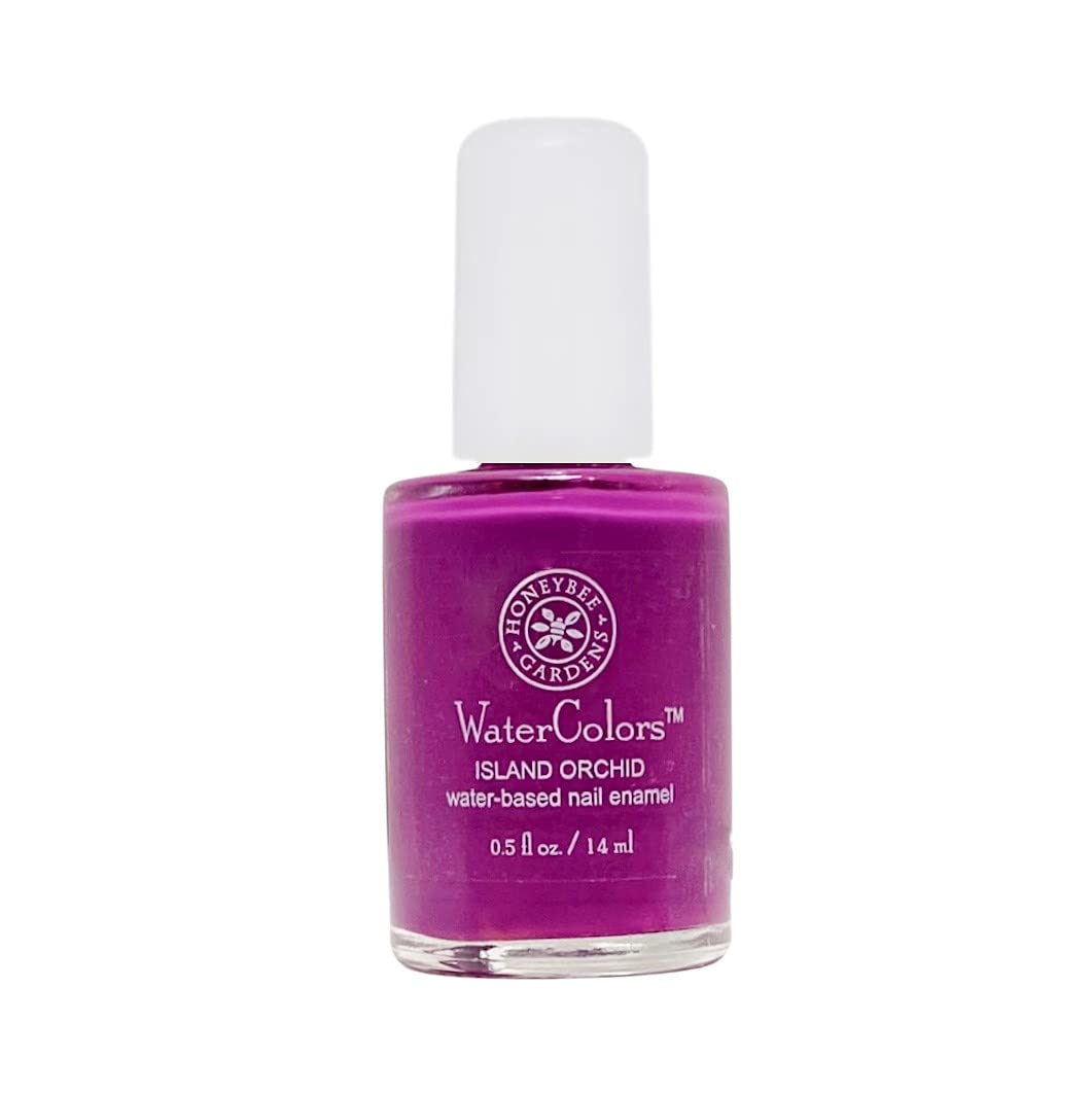 Honeybee Gardens WaterColors Nail Enamel Island Orchid | Non Toxic | Water-based | Earth Friendly