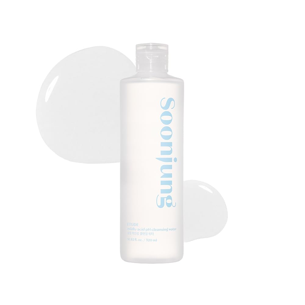 ETUDE SoonJung 5.5 Cleansing Water 320ml (23AD)| Low pH Face Cleanser | Korean Hypoallergenic Skin Care | Removes Makeup and Impurities on the Skin