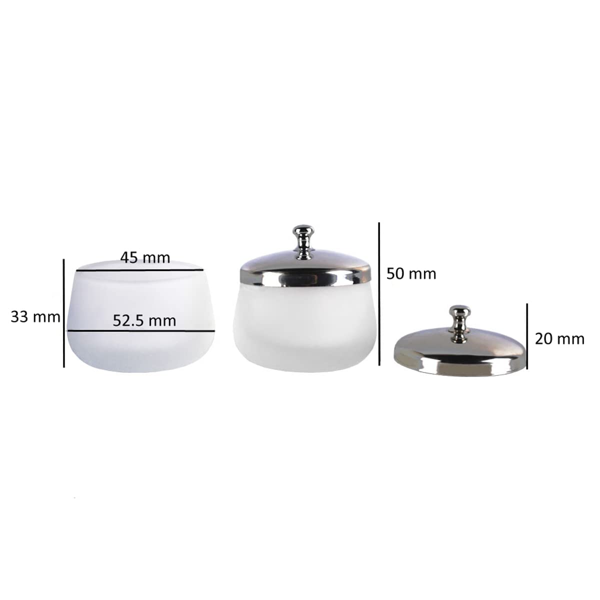 1 Piece Matte Crystal Glass Nail with Lid Nail Glass Crystal Cup Nail Crystal Bowl Dapping Dish Glass Crystal Dappen Dish Liquid Container Holder Tool for Acrylic Liquid Powder