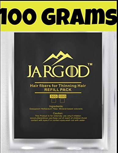 100 Gram Hair Building Fibers - Refill Your Existing Fiber Bottle - Hair Filler Fibers - Hair Loss Concealer For Thinning Hair by JARGOD (Medium Brown)