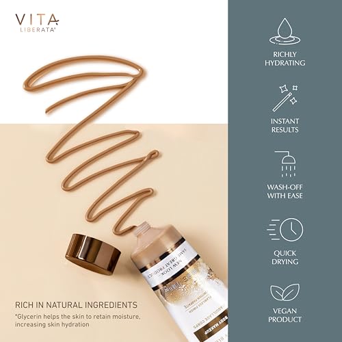 Vita Liberata Body Blur, Leg and Body Makeup. Skin Perfecting Foundation for Flawless Bronze, Easy Application, Radiant Glow, Evens Skin Tone, New Packaging