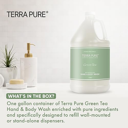 Terra Pure Hotel Body Wash/Hand Soap | One Gallon | Designed to Refill Soap Dispensers (Set of 1)