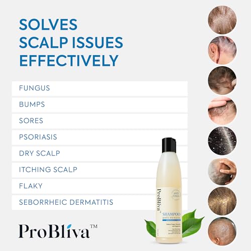 ProBliva Fungus Shampoo for Itchy Scalp and Hair Care - Helps Calm & Soothe Scalp with Natural Ingredients Emu Oil, Jojoba Oil, Coconut Oil