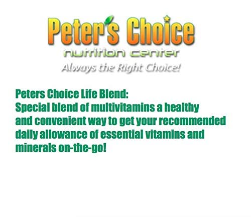 Peter's Choice Life Blend, 16oz, Multivitamin & Mineral Powder, Unsweetened, 32 Servings per Container. Made in The USA