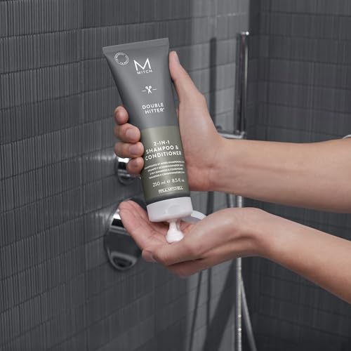 MITCH by Paul Mitchell Double Hitter 2-in-1 Shampoo and Conditioner for Men, For All Hair Types, 33.8 fl. oz.