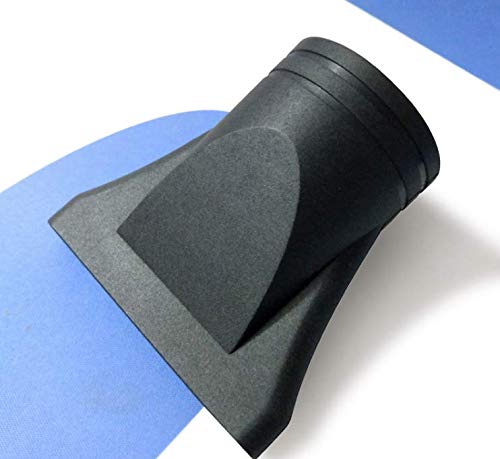 2Pcs (Special for Hair Barber Shop) Plastic Salon Hair Dryer Nozzle Replacement Narrow Concentrator Replacement Blow Flat Hairdressing Hair Drying Nozzle for Outer Diameter 4.5cm (Black)