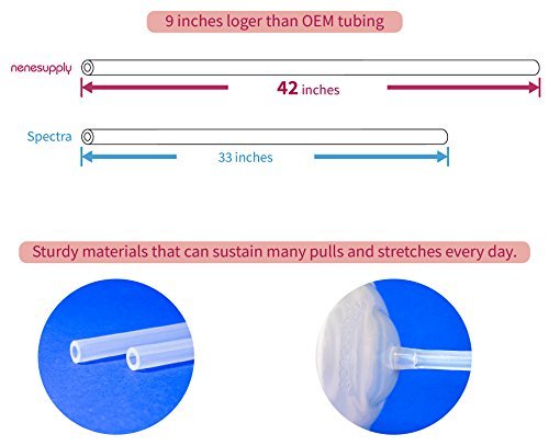 Replacement Tubing for Spectra S2 Spectra S1 9 Plus Avent Breastpump Ameda Purely Yours Replace Spectra Tubing Avent Tubing Made by Nenesupply Not Original Spectra S2 Accessories (2 packs)