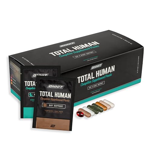 ONNIT Total Human Day and Night Vitamin Packs for Men and Women,Capsule, Adult Multivitamin, 30-Day Supply