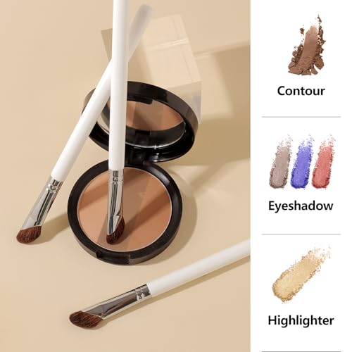 Albeaut Eyeshadow Brush, Angled Nose Contour Brow Bone Highlight Makeup Brush (190 angled shader)