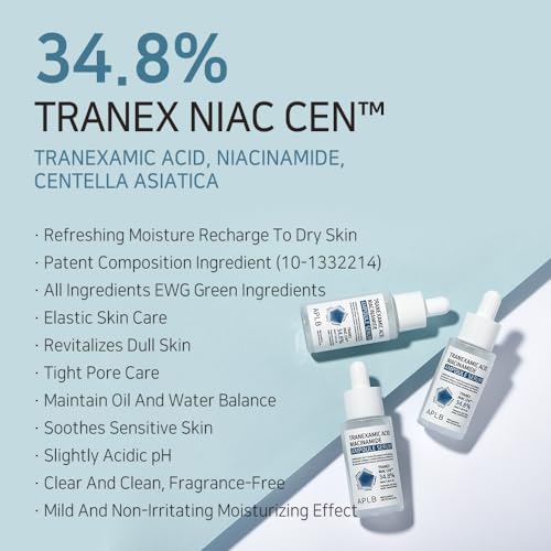 APLB Tranexamic Acid Niacinamide Ampoule Serum | TRANEX NIAC CEN™ 34.8% 1.35 FL.OZ/Korean Skincare, Blemish care, Dark spot, Helps with skin discoloration