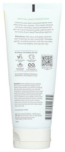 Burt's Bees, Cleanser Facial Sensitive, 6 Ounce