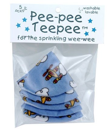 Beba Bean - Peepee Teepee for the Sprinkling WeeWeee, Baby Pee Shield , Airplane Design - 5 pack