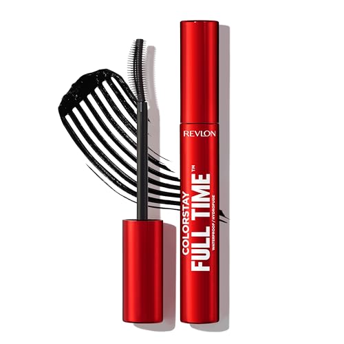 Revlon ColorStay Full Time Waterproof Mascara, Volumizing Eye Makeup, 24 Hour Wear, Smudge-Proof, Flake-Proof, 411 Blackest Black, Waterproof