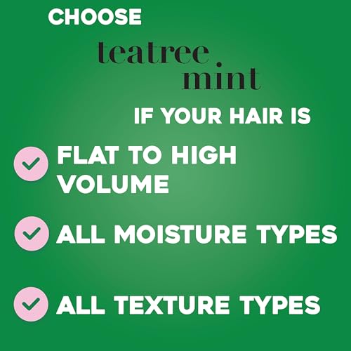 OGX Hydrating + Tea Tree Mint Conditioner, Nourishing & Invigorating Scalp Conditioner with Tea Tree & Peppermint Oil & Milk Proteins, Paraben-Free, Sulfate-Free Surfactants, 25.4 fl oz