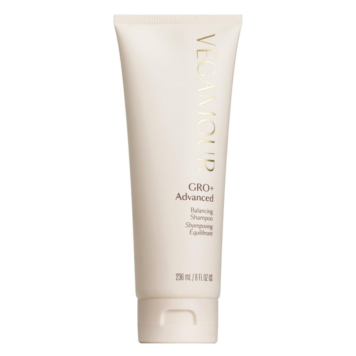 VEGAMOUR GRO+ Advanced Balancing Shampoo | Lightly Exfoliates, Cleanses and Removes Buildup Without Stripping | For Severe Signs of Thinning | Color Safe, Vegan, Cruelty-Free (8 Fl Oz)