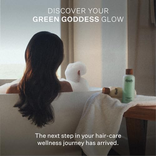 REMILIA Rosemary Oil Shampoo - All Natural Shampoo with Avocado Oil & Green Tea Extract for Damaged, Dry Hair - Green Goddess, 300 ml