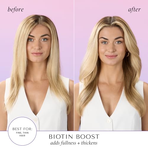 HASK BIOTIN BOOST Shampoo and Conditioner Set Thickening for all hair types, color safe, gluten-free, sulfate-free, paraben-free - 1 Shampoo and 1 Conditioner