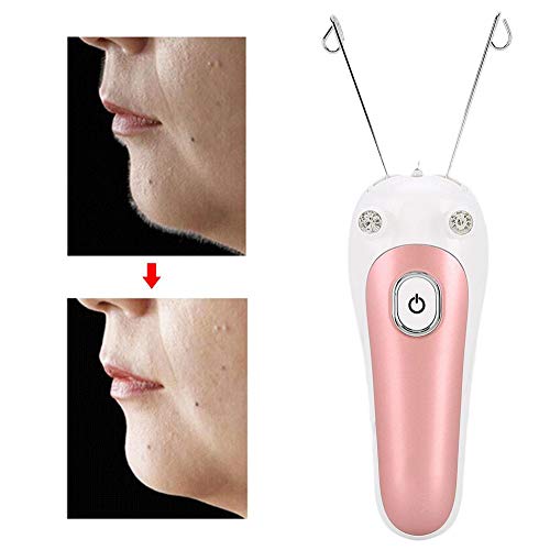 Facial Threading Hair Removal for Women, Facial Threading Hair Removal Machine Electric Hair Shaver Ladies Beauty Epilator Trimmer Cotton Threading Tool for Body Facial Pull