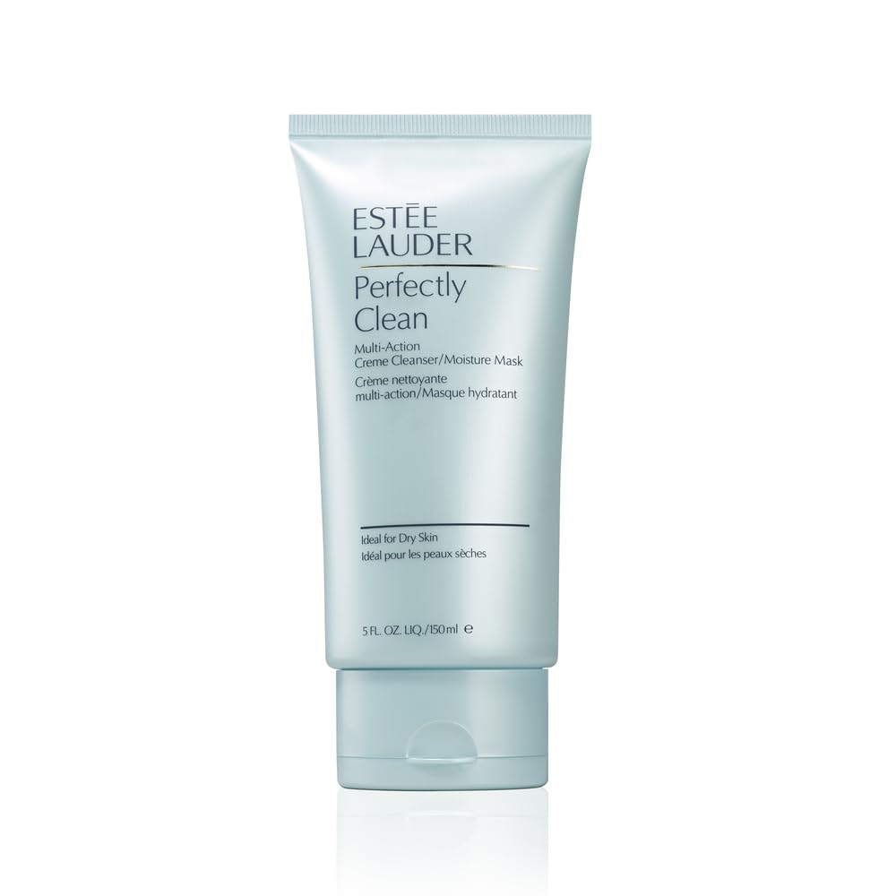 Estée Lauder Perfectly Clean Multi-Action Cream Face Wash Cleanser/Moisture Mask | Ideal for Dry Skin, 5 Ounce