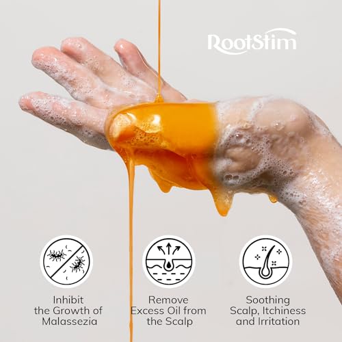 RootStim Anti-Dandruff Shampoo for Seborrheic Dermatitis and Folliculitis: Anti-Fungal Medicated Shampoo for Scalp Problems - Psoriasis Itchy and Oily Scalp Relief for Men & Women Sulfate Free