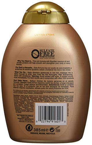 Ogx Shampoo Brazilian Keratin Therapy 13 Ounce (384ml) (3 Pack)