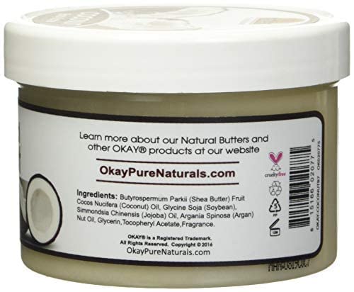 Okay Coconut Butter 100% Natural Smooth for Skin and Hair, 7 oz.