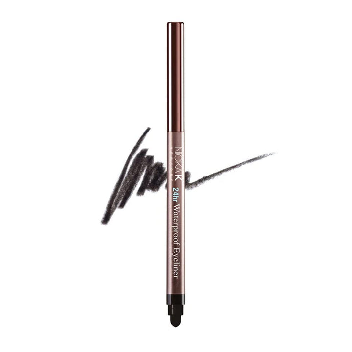 Nicka K 24 Hours Waterproof Eye Liner, Dark Brown, 0.3g