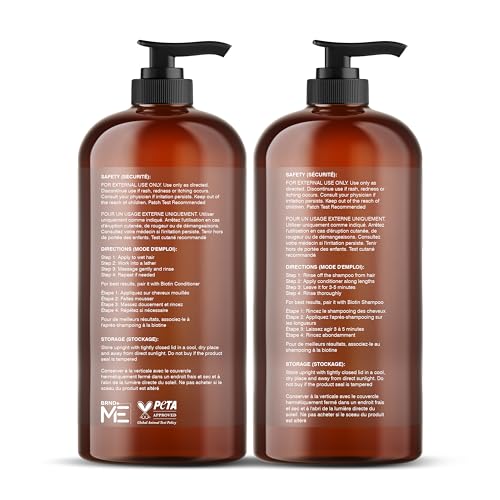 Botanic Hearth Biotin Shampoo and Conditioner Set - with Ginger Oil & Keratin for Hair Loss and Thinning Hair for Men and Women - Sulfate Free, 16 fl oz each