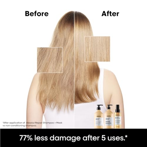 L'OREAL PROFESSIONNEL PARIS Absolut Repair Conditioner – Nourishing Protein Hair Treatment For Dry, Damaged Hair, Repairs Damage and Provides Shine