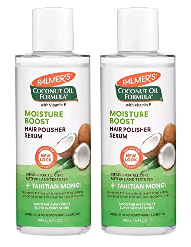 Palmer's Coconut Oil Formula Hair Polisher Serum, 6 Ounces (Pack of 2)