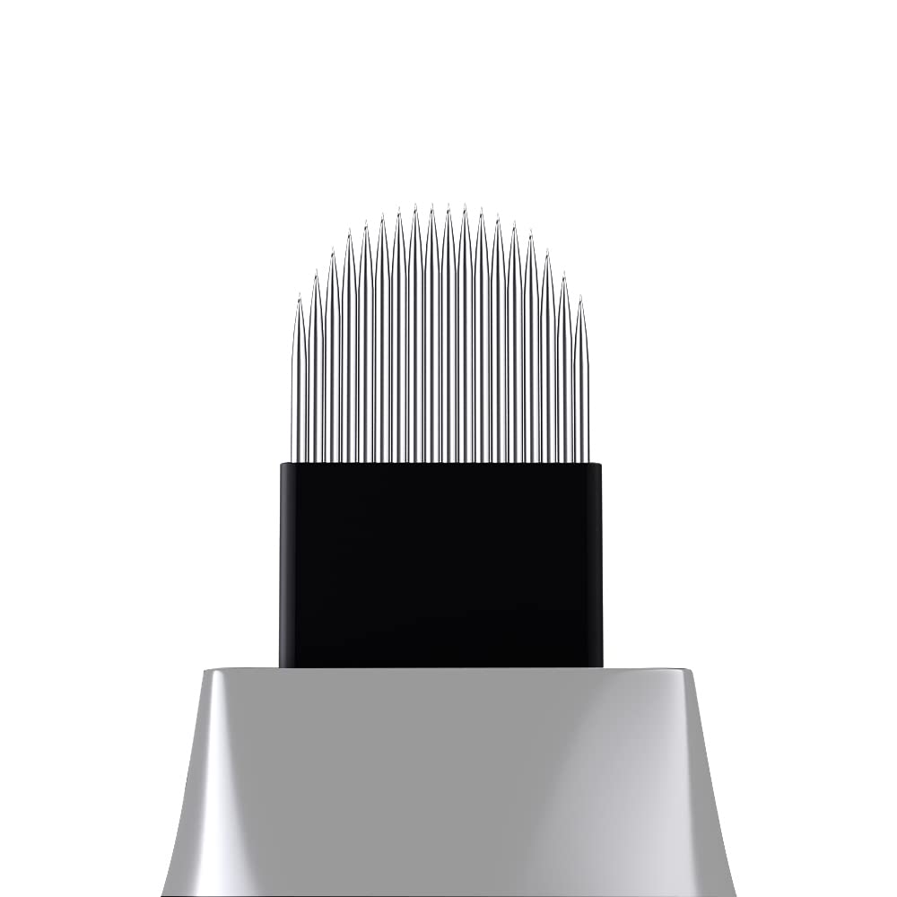 CHOOSE-IT 18U Microblading Disposable Pens Eyebrow Tattoo Manual Pen Microblading Supplies Permanent Makeup Needles Blades Disposable Sterile Microblades 10pcs/pack