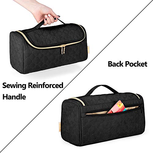 Yarwo Travel Case Compatible for Dyson Airwrap Complete Styler All Models and Attachments, Portable Storage Bag with Hanging Hook for Hair Curler Accessories, Black (Patented Design)