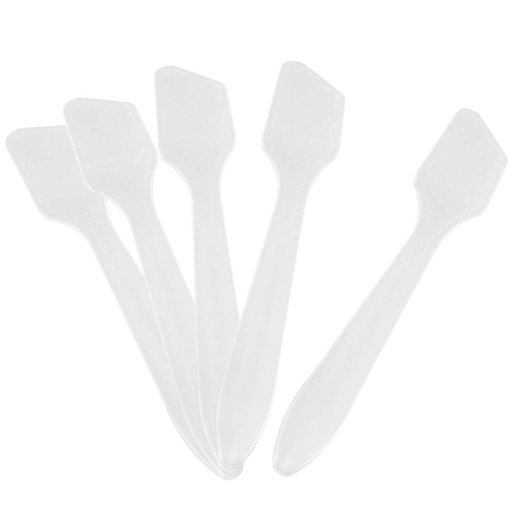 G2PLUS 100 PCS Disposable Makeup Frosted Tip Spatula Cosmetic Mask Spatula for Mixing and Sampling, 3.2' x 0.6' Facial Mask Stick