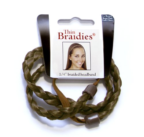 Mia Beauty Thin Braidie Head Band, Light Brown, 0.05 Ounce by Mia Beauty
