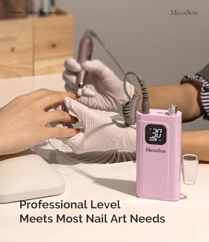 MelodySusie Professional Rechargeable Nail Drill 30000 RPM, Electric Nail File for Shaping, Removing & Polishing Gel Nails, Lightweight & Easy to Use, Ideal for Home & Salon Manicure Pedicure, SC300F